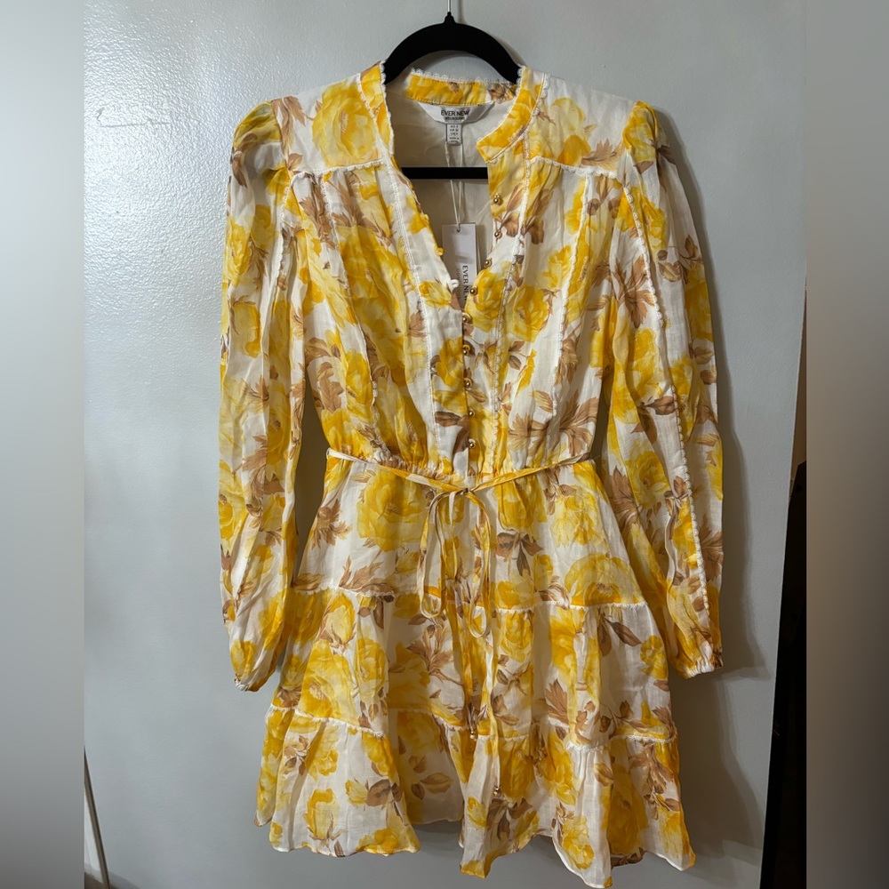 Ever New Valencia Lace Trim & Linen Mini Dress - Picture 9 of 9